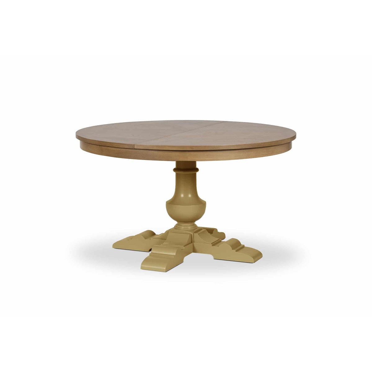 ARRADON Table Ronde à rallonge, pied balustre central